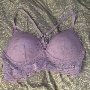 Victoria’s Secret lace bralette, lavender, size L